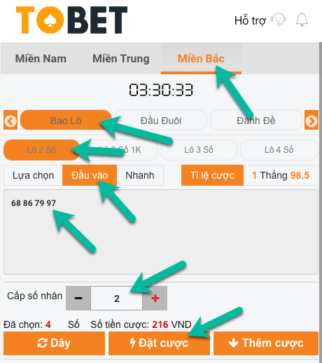Đánh Lô tại nhà cái Tobet