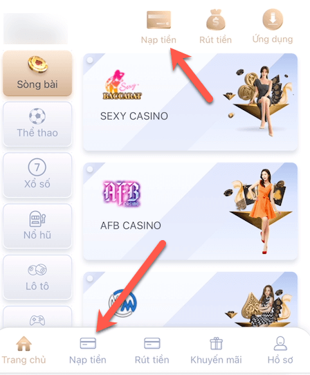 Hướng dẫn Nạp Tiền Tobet88